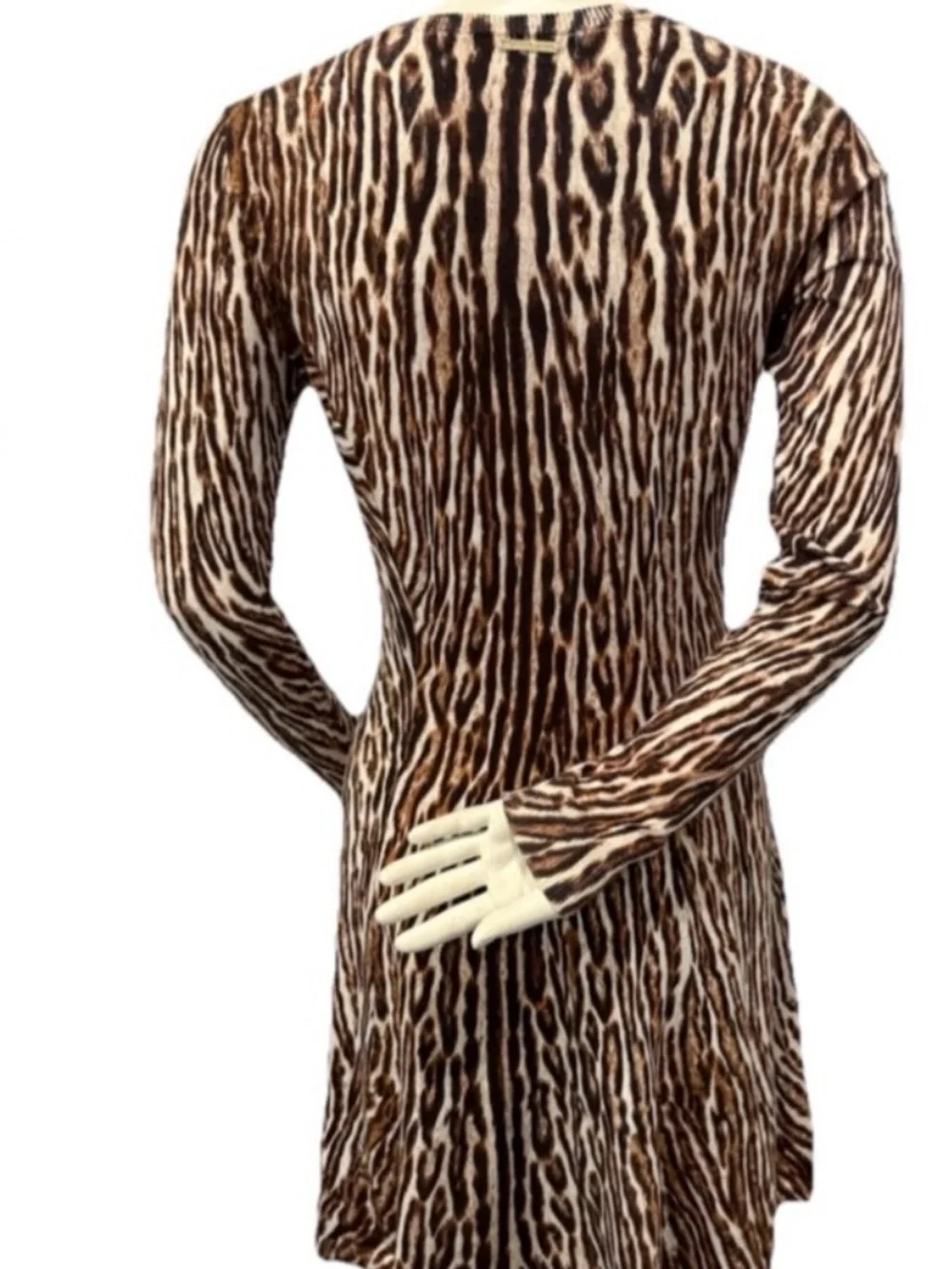 Michael Kors Brown  Long-Sleeve Animal Print